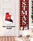 Christmas Decorations Outdoor Yard Front Porch Sign Set, Red Plaid Door Banner(Christmas Tree)13.5"L x 5.3"W